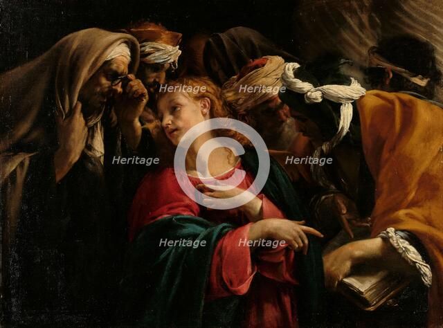 Christ among the Doctors, c.1609. Creator: Orazio Borgianni.