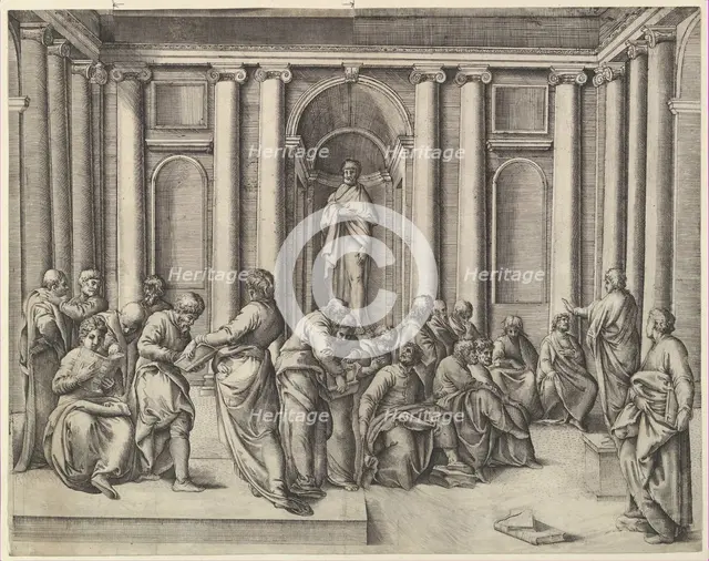 Christ among the Doctors, ca. 1540-45. Creator: Battista Franco Veneziano.