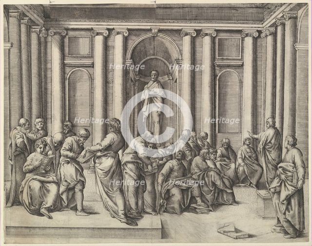 Christ among the Doctors, ca. 1540-45. Creator: Battista Franco Veneziano.
