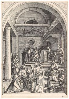 Christ among the Doctors, from The Life of the Virgin, ca 1503. Creator: Dürer, Albrecht (1471-1528)