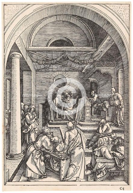 Christ among the Doctors, from The Life of the Virgin, ca 1503. Creator: Dürer, Albrecht (1471-1528).