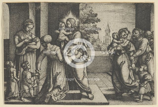 Christ and the Children. Creator: Georg Pencz.