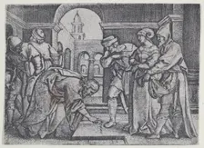 Christ and the Adulterous Woman. Creator: Georg Pencz