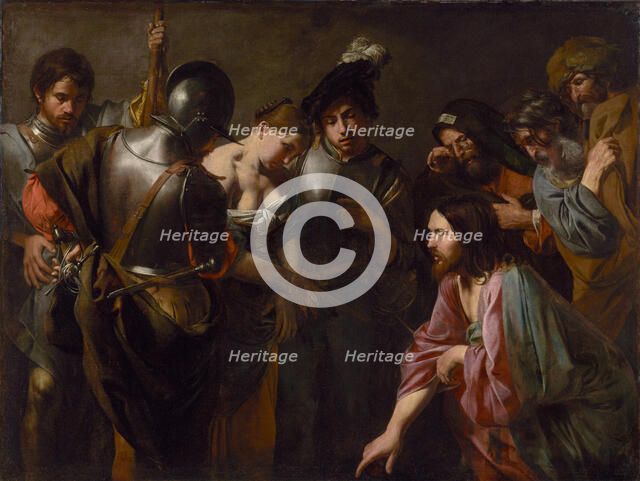 Christ and the Adulteress, about 1620s. Creator: Valentin de Boulogne.