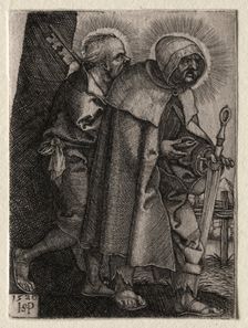 Christ and the Apostles: St. Peter and St. Paul, 1520. Creator: Hans Sebald Beham (German, 1500-1550)