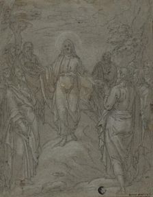 Christ and the Apostles (recto); Sketch of a Nativity Scene (verso), n.d. Creator: Unknown
