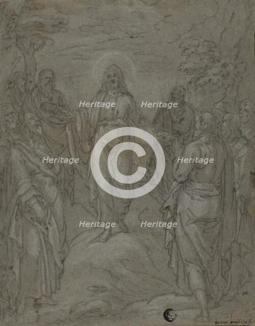 Christ and the Apostles (recto); Sketch of a Nativity Scene (verso), n.d. Creator: Unknown.