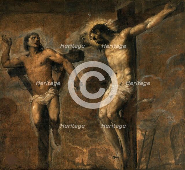 Christ and the Good Thief, ca 1565-1570. Creator: Titian (1488-1576).