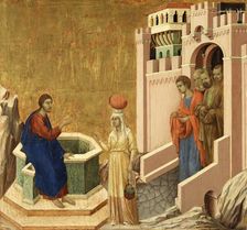 Christ and the Samaritan Woman, 1310. Creator: Duccio di Buoninsegna