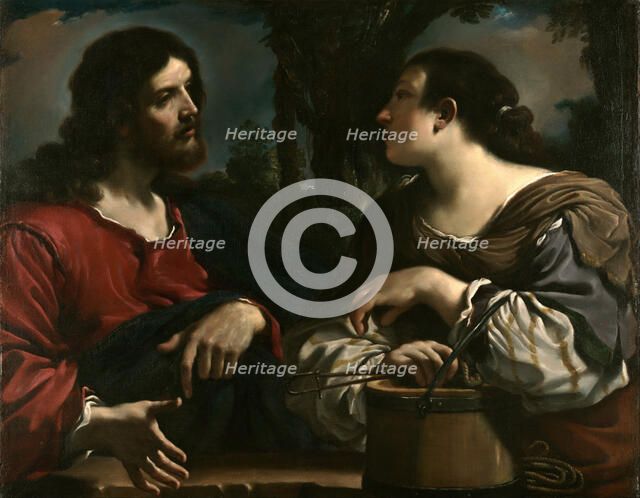 Christ and the Samaritan Woman at Jacob's Well. Artist: Guercino (1591-1666)