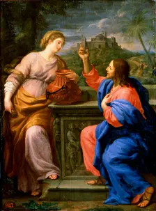 Christ and the Samaritan Woman at Jacob's Well c.17th century. Creator: Carlo Maratti
