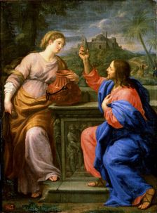 Christ and the Samaritan Woman at Jacob's Well c.17th century. Creator: Carlo Maratti