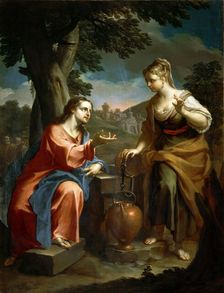Christ and the Samaritan Woman, Early 18th cen. Creator: Trevisani, Francesco (1656-1746)