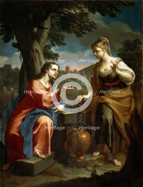 Christ and the Samaritan Woman, Early 18th cen. Creator: Trevisani, Francesco (1656-1746).