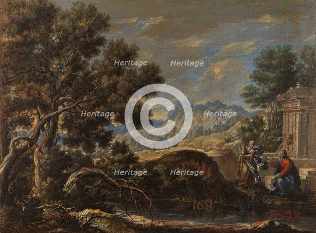Christ and the Samaritan Woman in a Landscape, between c1740 and c1760. Creator: Pedro Rodriguez de Miranda.