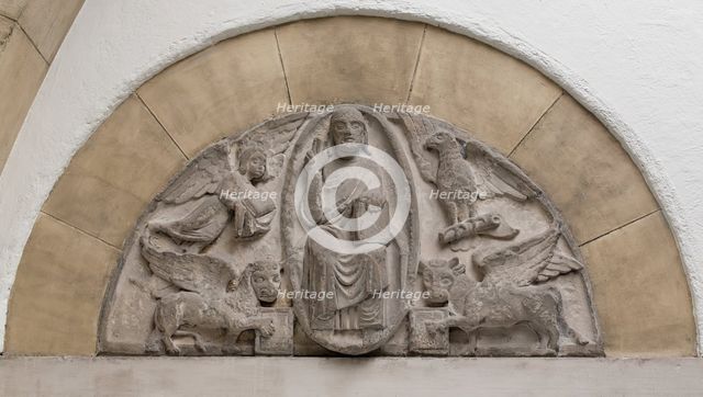 Christ and the Symbols of the Four Evangelists, 12th century. Creator: Unknown.