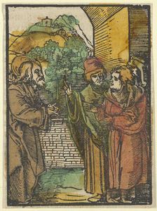 Christ and the Pharisees, from Das Plenarium, 1517. Creator: Hans Schäufelein the Elder
