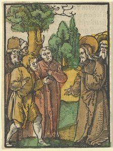 Christ and the Pharisees, from Das Plenarium, 1517. Creator: Hans Schäufelein the Elder