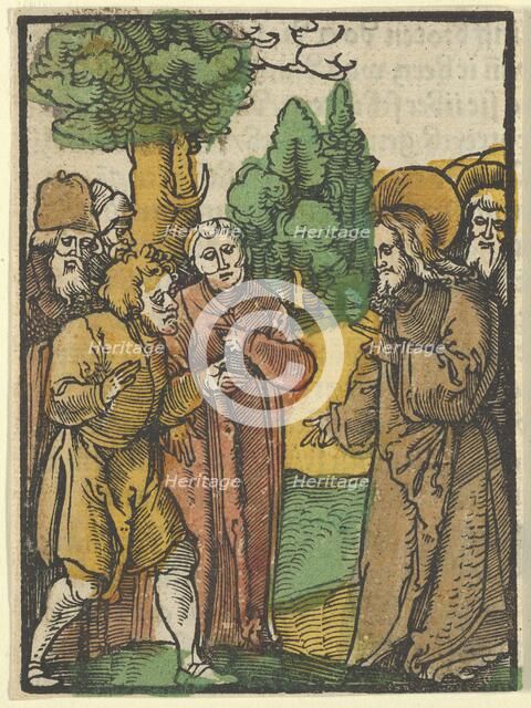 Christ and the Pharisees, from Das Plenarium, 1517. Creator: Hans Schäufelein the Elder.