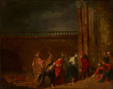 Christ and the Woman Cught in Adultery with Pharisees, 18th century. Creator: Unknown