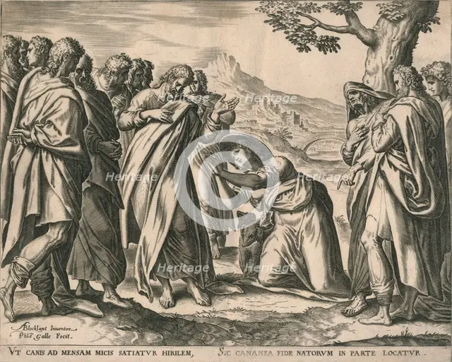 Christ and the Woman of Canaan, c1577-1579. Creator: Philip Galle.