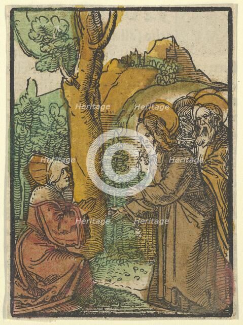 Christ and the Woman of Canaan, from Das Plenarium, 1517. Creator: Hans Schäufelein the Elder.