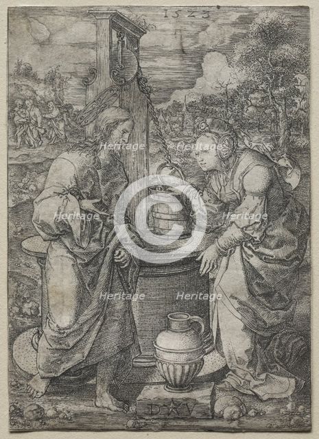 Christ and the Woman of Samaria, 1523. Creator: Dirk Vellert (Netherlandish, 1480/85-1547).