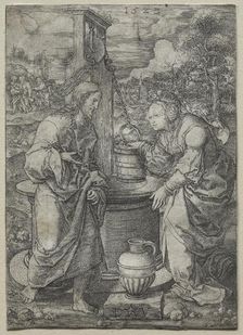 Christ and the Woman of Samaria, 1523. Creator: Dirk Vellert (Netherlandish, 1480/85-1547)