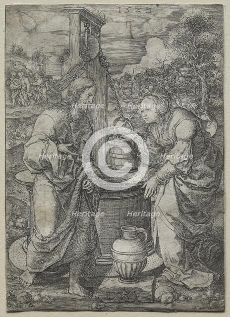 Christ and the Woman of Samaria, 1523. Creator: Dirk Vellert (Netherlandish, 1480/85-1547).