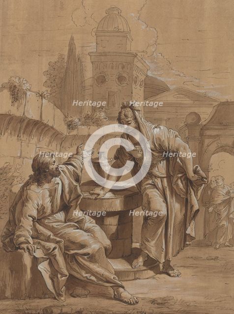 Christ and the Woman of Samaria, 18th century. Creator: Francesco Fontebasso.