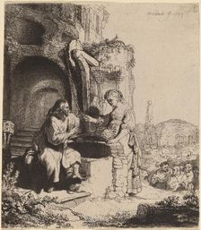 Christ and the Woman of Samaria Among Ruins, 1634. Creator: Rembrandt Harmensz van Rijn