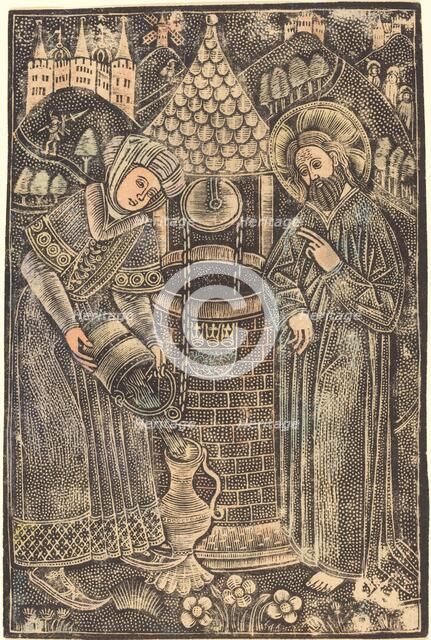 Christ and the Woman of Samaria, c. 1470. Creator: Unknown.