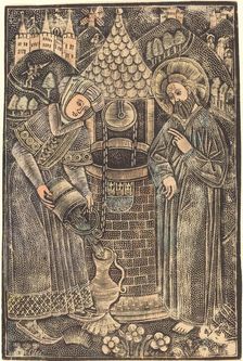 Christ and the Woman of Samaria, c. 1470. Creator: Unknown