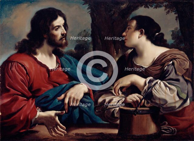 Christ and the Woman of Samaria, c1620. Creator: Workshop of Guercino.