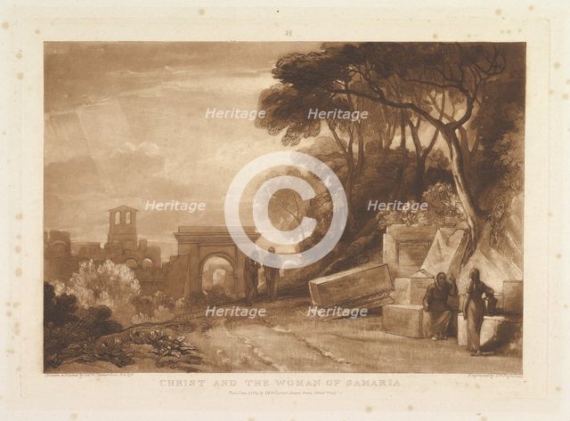 Christ and the Woman of Samaria (Liber Studiorum, part XIV, plate 71), January 1, 1819. Creator: JMW Turner.
