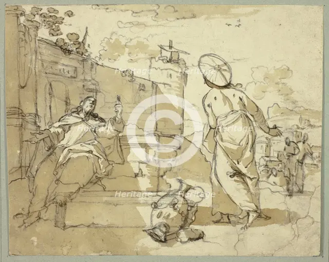 Christ and the Woman of Samaria, n.d. Creator: Jacob de Wit.