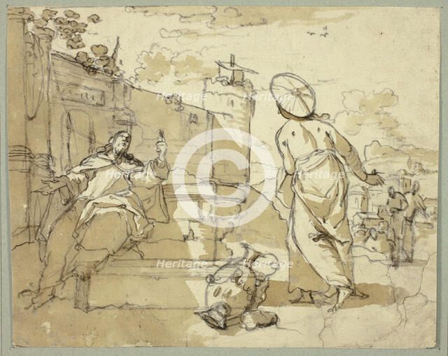 Christ and the Woman of Samaria, n.d. Creator: Jacob de Wit.