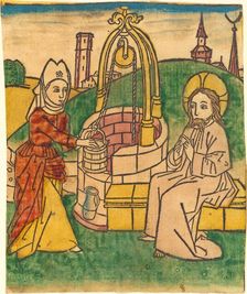 Christ and the Woman of Samaria, probably 1485. Creator: Unknown