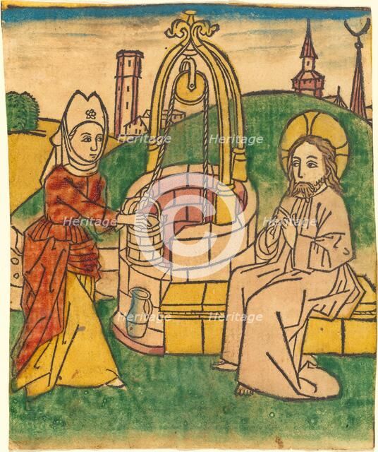 Christ and the Woman of Samaria, probably 1485. Creator: Unknown.