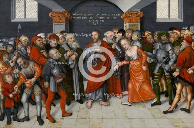 Christ and the Woman Taken in Adultery, 1549.