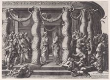 Christ and the woman taken in adultery, 1575 (republished 1613). Creator: Diana Mantuana