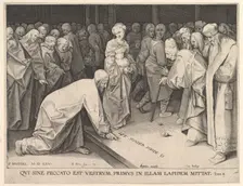 Christ and the Woman Taken in Adultery, 1579. Creator: Pieter Perret