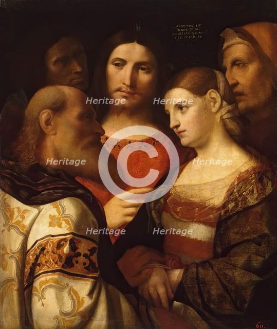 Christ and the Woman Taken in Adultery, 1510. Creator: Jacopo Palma il Vecchio.