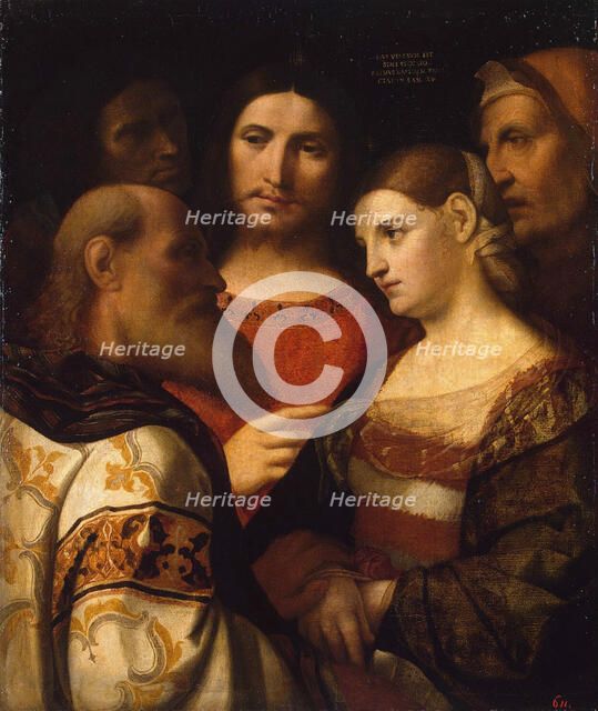 Christ and the Woman Taken in Adultery', 1510. Creator: Palma il Vecchio, Jacopo, the Elder (1480-1528).