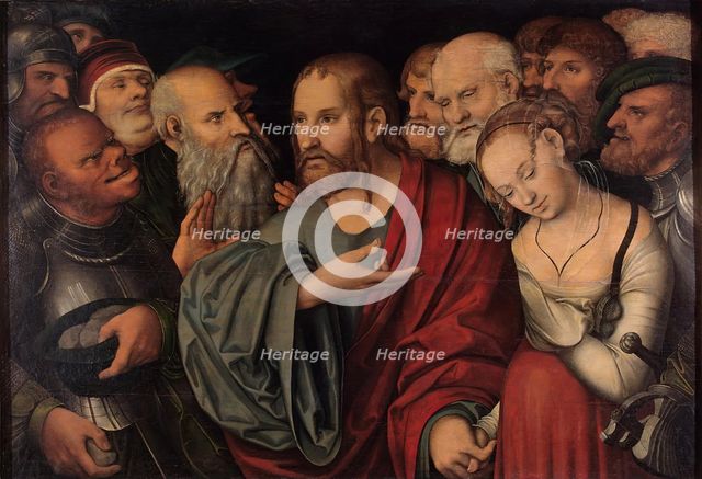 Christ and the Woman Taken in Adultery, 1532. Creator: Lucas Cranach the Elder.
