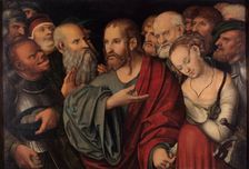 Christ and the Woman Taken in Adultery, 1532. Creator: Lucas Cranach the Elder