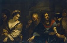 Christ and the Woman Taken in Adultery, 1650. Creator: Pietro da Cortona