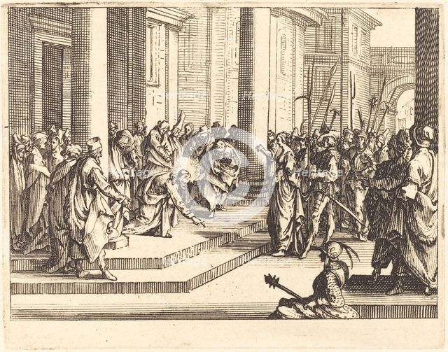 Christ and the Woman Taken in Adultery, 1635. Creator: Jacques Callot.