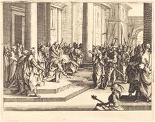 Christ and the Woman Taken in Adultery, 1635. Creator: Jacques Callot