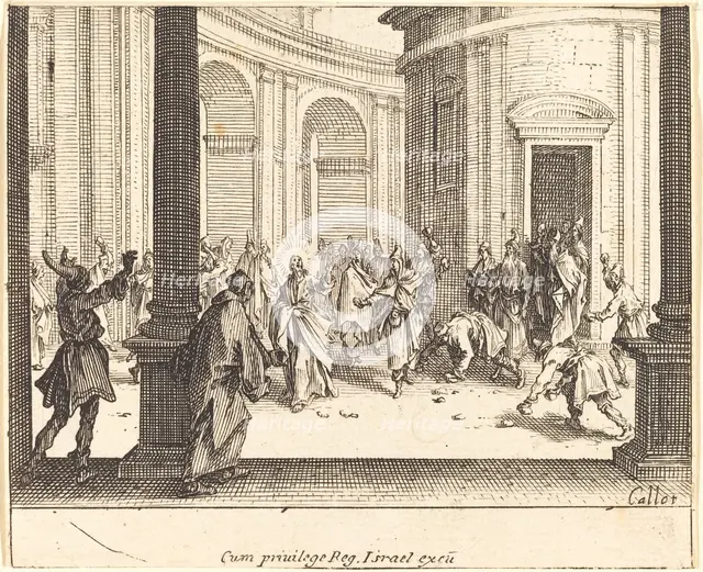 Christ and the Woman Taken in Adultery, 1635. Creator: Jacques Callot.